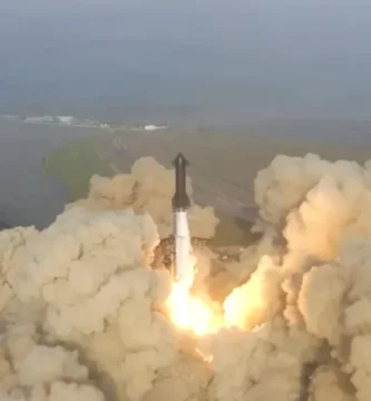 Primer vuelo integrado de la nave Starship de SpaceX antes de explotar