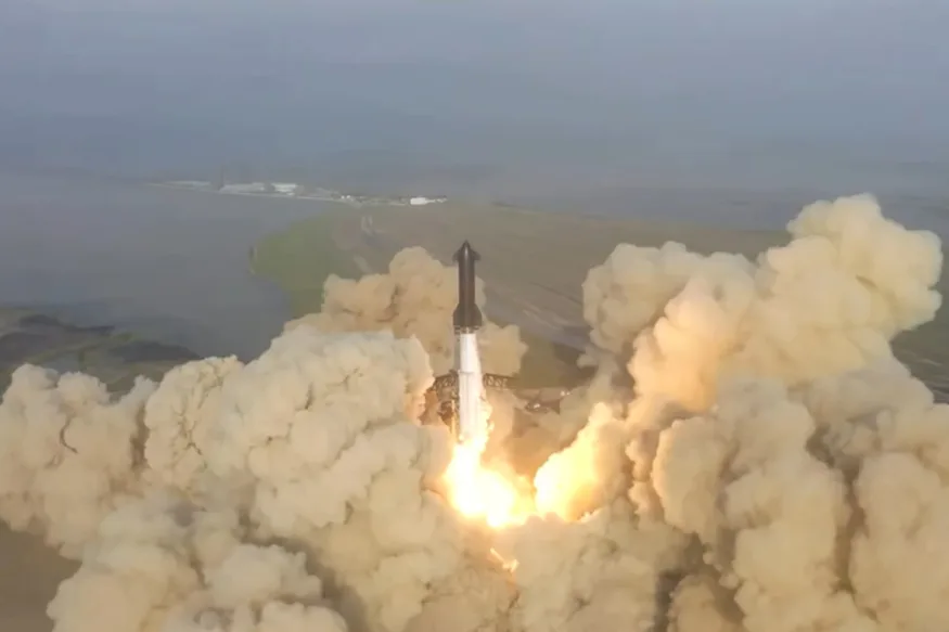 Primer vuelo integrado de la nave Starship de SpaceX antes de explotar