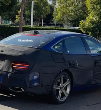 Automóvil con cubierta de camuflaje estacionado en la calle.